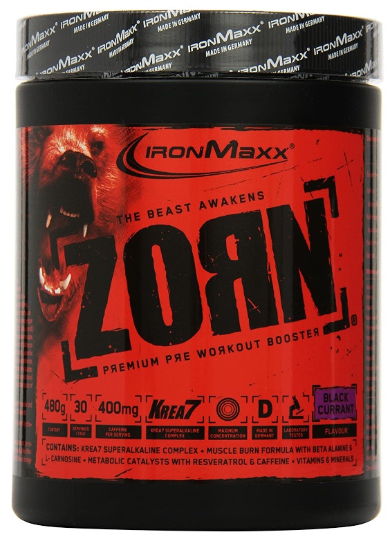 ironmaxx zorn booster blackcurrant 제품이미지 입니다.
